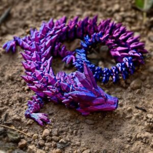 3D Printed Dragon with Surprise Egg,Surprise Dinosaur Eggs Fidget Toys for Kids, Birthdays, Halloween Christmas Decorations Gifts Indoor Outdoor for Girls Boys (Purple)