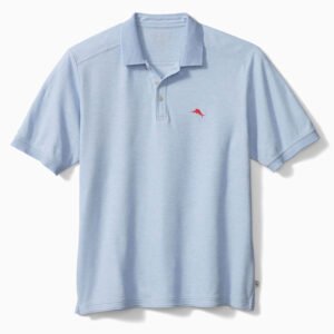 Tommy Bahama Men's Big & Tall Emfielder 2.0 Polo Shirt - Light Sky Heather