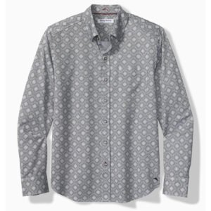 Tommy Bahama Men's San Lucio Mira Mosaic Sport Shirt - Lt Ash