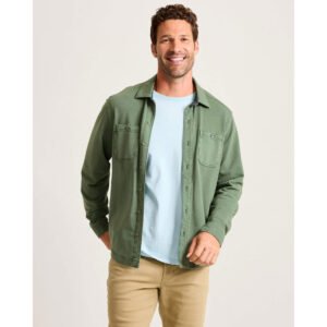 Tommy Bahama Men's Ben And Terry Shirt Jacket - Dk Jade