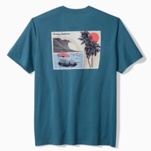 Tommy Bahama Men's Surfing Sunsets T-Shirt - Stellar Sapphire