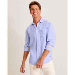 Tommy Bahama Men's Paradise Breezer Linen Sport Shirt - Classic Lavender