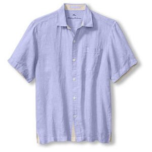 Tommy Bahama Men's Paradise Breezer Linen Short Sleeve Camp Shirt - Classic Lavender