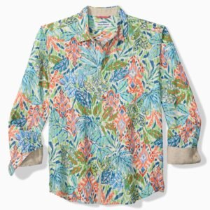 Tommy Bahama Men's Fresca Gardens Long Sleeve Linen Sport Shirt - Vintage White