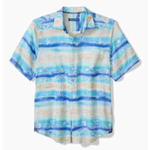 Tommy Bahama Men's Sand Linen Palma Batik Camp Shirt - Golden Honey