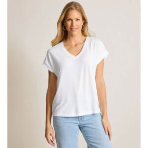 Tommy Bahama Women's Kauai V-Neck Short Sleeve Top - White