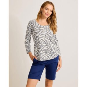 Tommy Bahama Women's Ashby Isles Zebra Bay T-Shirt - Coconut