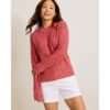 Tommy Bahama Women's Bayshore Cotton Crew Sweater - Wild Geranium