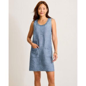 Tommy Bahama Women's Two Palms Patch Pocket Linen Dress - Coastline