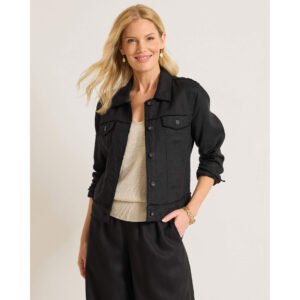 Tommy Bahama Women's Two Palms Raw Edge Jacket - Black*