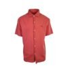 Tommy Bahama Men's Salmon Pink Shirt Logo Short Sleeve Button (S05)